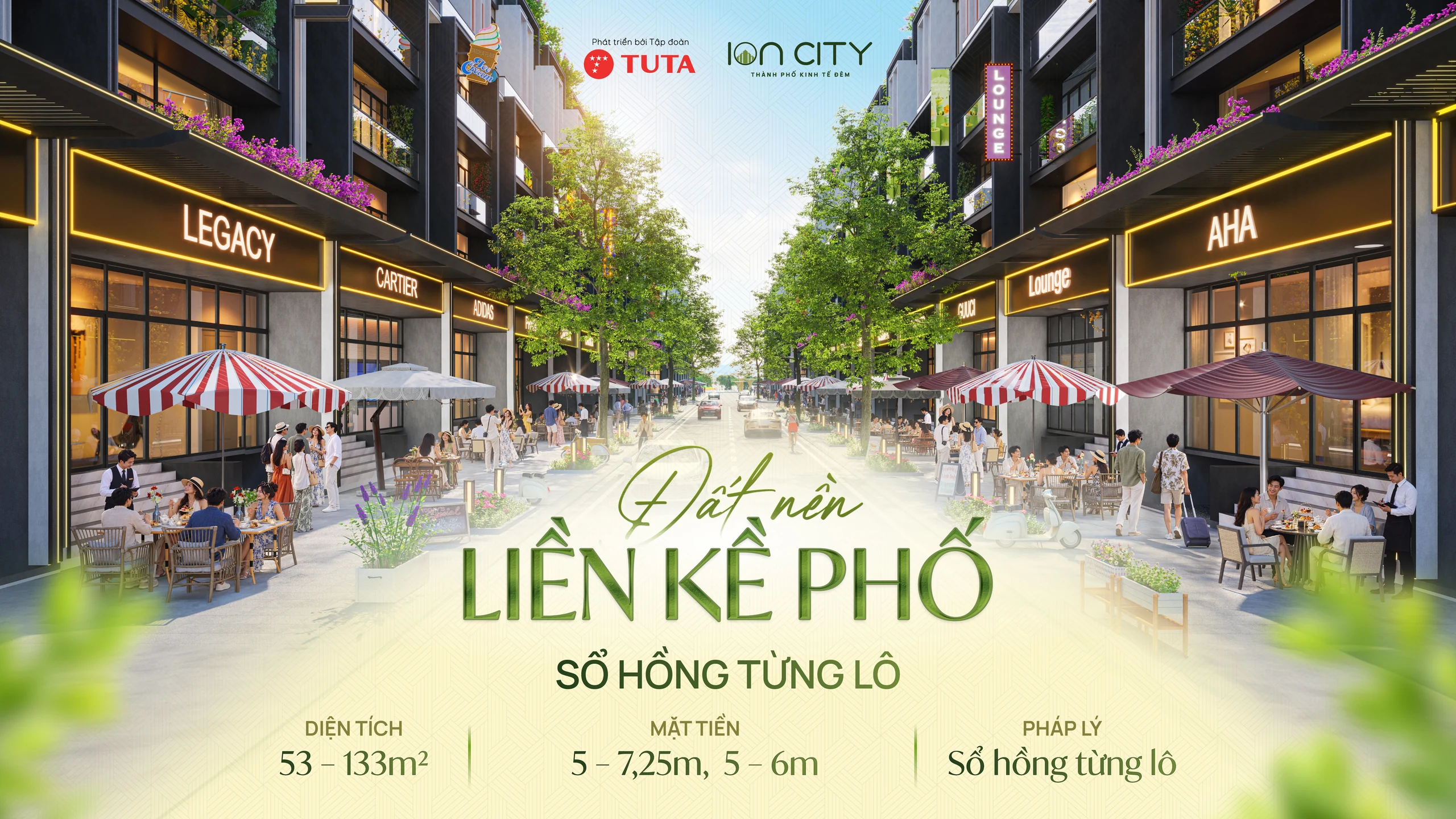 Phối cảnh Đất nền liền kề phố ION CITY